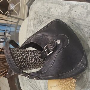 MICHAEL KORS WOMEN'S BLACK LEATHER HOBO BAG HANDBAG PURSE LIKE NEW